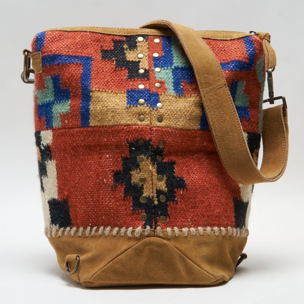 Free People Multicolor Southwestern Pattern Suede Strap Shoulder Bag - Picture 8 of 15